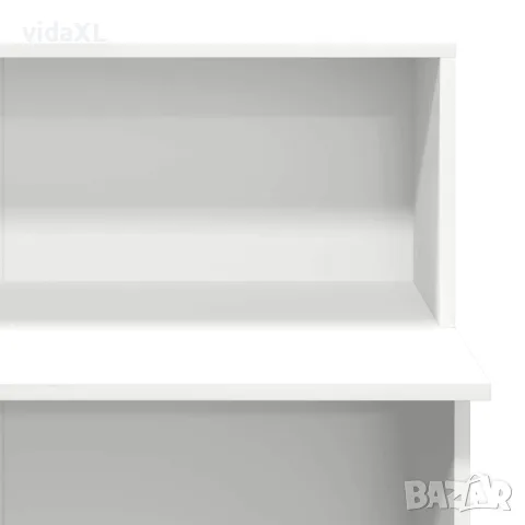 vidaXL Рецепционно бюро, бяло, 100x50x103,5 см, инженерно дърво, снимка 8 - Бюра - 56148294