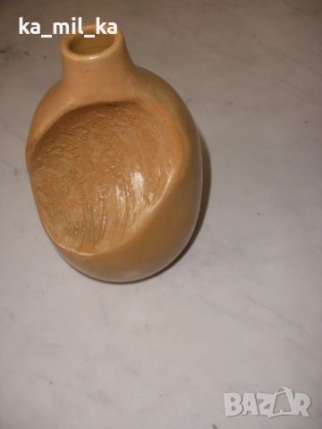 Ваза-керамика-кафява, снимка 3 - Вази - 52916081