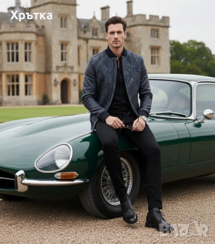 Carven - Оригинално мъжко яке от естествена кожа размер M, снимка 3 - Якета - 51807357