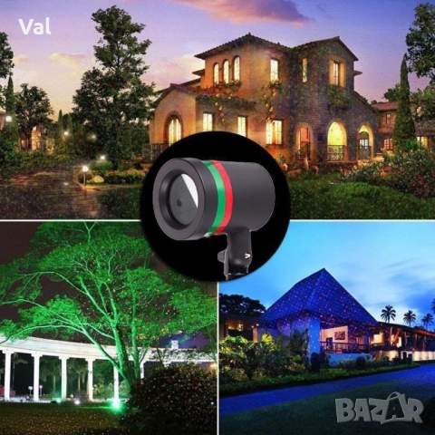 Лазерен прожектор Проектор за Коледна украса "Коледна лазерна лампа с Празнична светлина, снимка 3 - Декорация за дома - 52441664