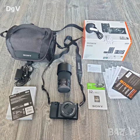 Sony A6000 + 2 обективa Sony SEL 16-50mm f/3.5-5.6 PZ обектив Sony SEL 55-210mm, снимка 13 - Фотоапарати - 55864188