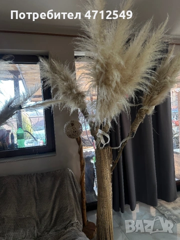 Изкуствено дърво с естествена пампаска трева, снимка 5 - Декорация за дома - 53141278