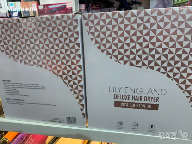 Lily England / Мощен и Лек Сешоар 1800W, снимка 2 - Сешоари - 49842946