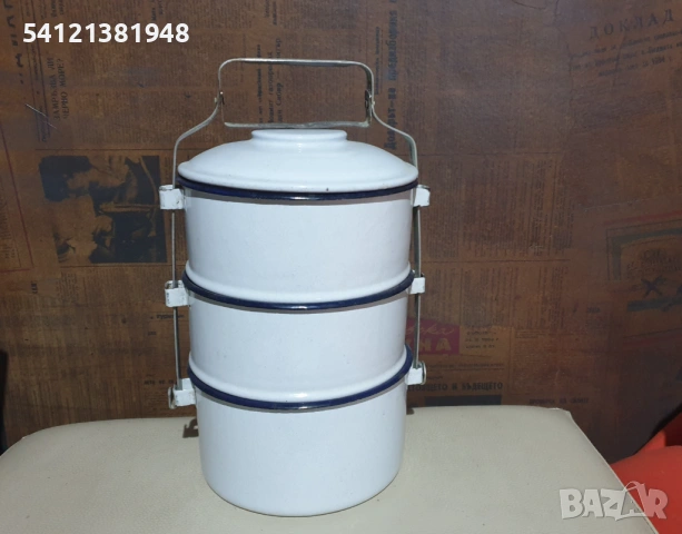 Ретро канчета за храна троен контейнер, снимка 2 - Кутии за храна - 53696607