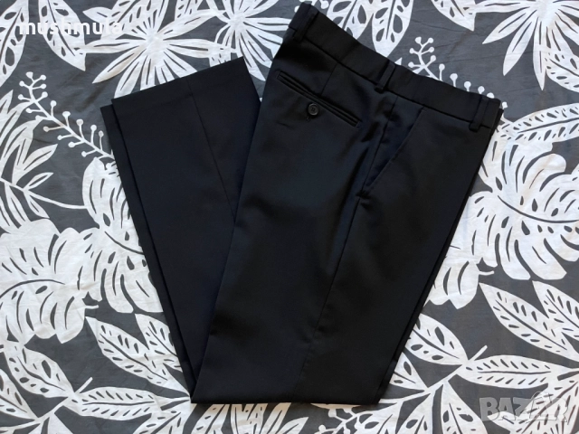 Черен костюм вискоза Andrews 48/M - обличан веднъж, снимка 10 - Костюми - 52203832