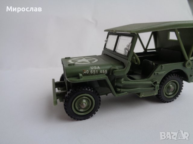 SOLIDO 1/43 JEEP WILLYS ИГРАЧКА КОЛИЧКА ВОЕНЕН МОДЕЛ ДЖИП, снимка 5 - Колекции - 44349832