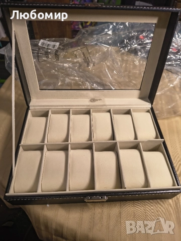 Кутия за часовници от изкуствена кожа - 12 часовника , снимка 6 - Мъжки - 51551042