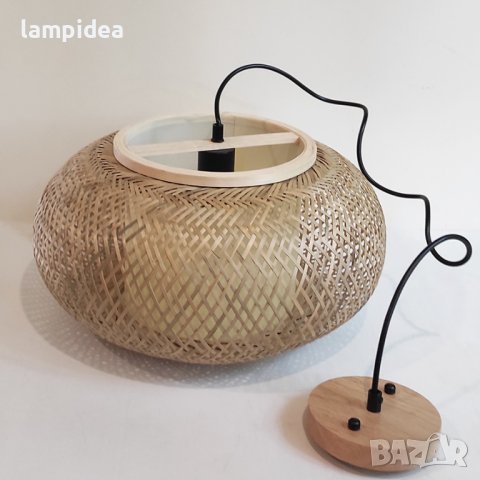 Пендел - Бамбук - Пръстен, снимка 2 - Лампи за таван - 41886441