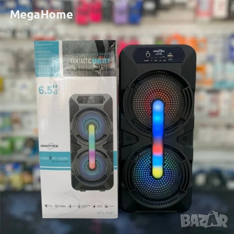 Преносима Активна Двойна Тонколона GTS 2x6,5" с вграден усилвател, Микрофон, Bluetooth, 30W, снимка 5 - Тонколони - 53104433