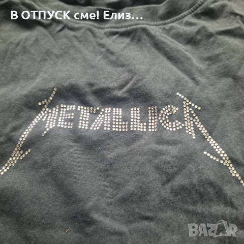Тениска на Metallica с кристалчета лицензна на HM Divided