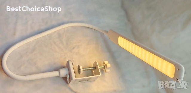 Hokone LED настолна тъч лампа, Димируема, 4 цвята, 5 нива на яркост, Гъвкаво рамо – Бяла, снимка 6 - Настолни лампи - 53674056