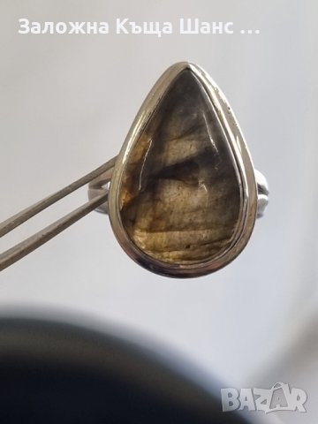 Сребърен пръстен 925 проба с лабрадорит, снимка 9 - Пръстени - 41832485