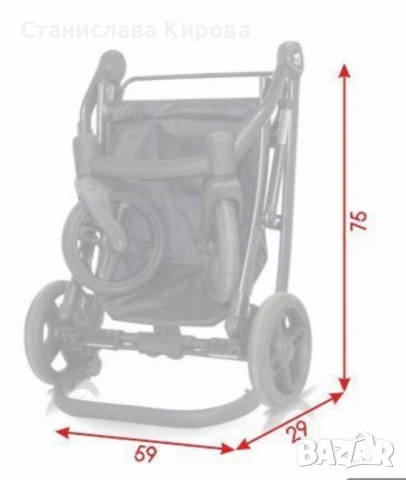 Бебешка количка 2 в 1 Ateso Milu Kids, снимка 5 - Детски колички - 53871854