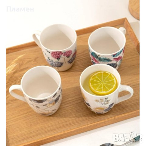 🌸🍵 Порцеланова чаша за чай, 300мл, с нежни флорални мотиви. 🌼✨, снимка 6 - Чаши - 44178848