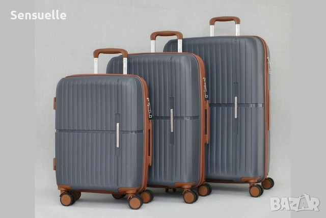 Комплект от 3 куфара - Полипропилен, снимка 2 - Куфари - 52586007