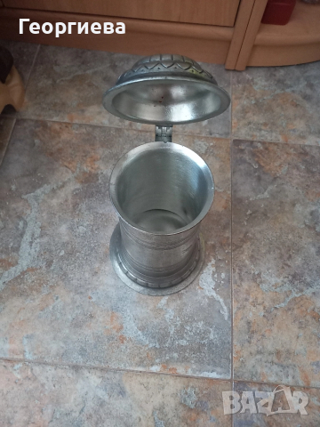 Халба оловно- цинкова, снимка 3 - Антикварни и старинни предмети - 51647564