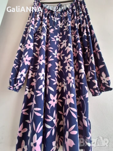 СТРАХОТНА РОКЛЯ ЕФЕКТЕН ДЕСЕН 3XL-4XL, снимка 4 - Рокли - 50840580