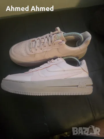 Nike Air Force Platform, естествена кожа и текстил, розови 41, снимка 2 - Маратонки - 55791380
