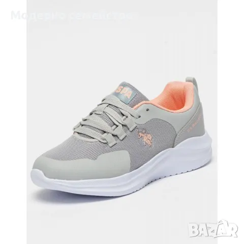 Дамски маратонки US POLO Assn Borislav 2Fx Shoes Grey/Pink, снимка 2 - Маратонки - 48037434