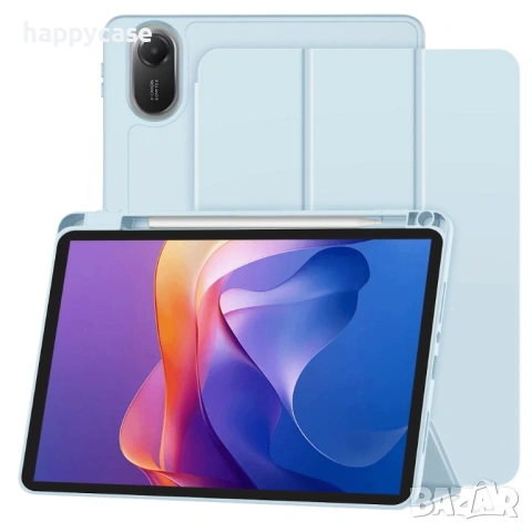 Xiaomi Redmi Pad 2 11.0" 2025 / Кожен смарт кейс калъф със слот за стилус