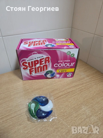 Капсули за пране Superfinn 4-в-1 за цветни дрехи. 