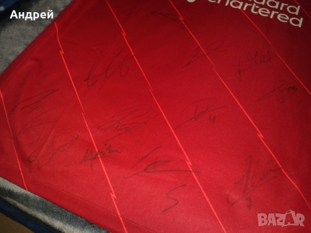 100% Оригинал с автографи! Liverpool/Ливърпул фланелка/тениска!, снимка 5 - Футбол - 36046869