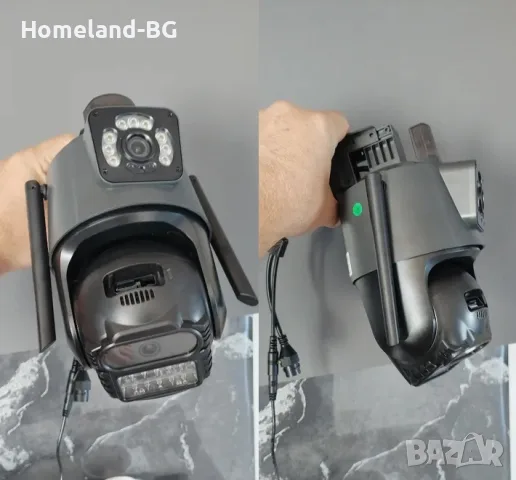 Двойна WIFI камера за наблюдение P11 Pro + Карта, 8MP, външна/вътрешна, Ultra HD, 5X ZOOM, Icsee, снимка 3 - IP камери - 55942886