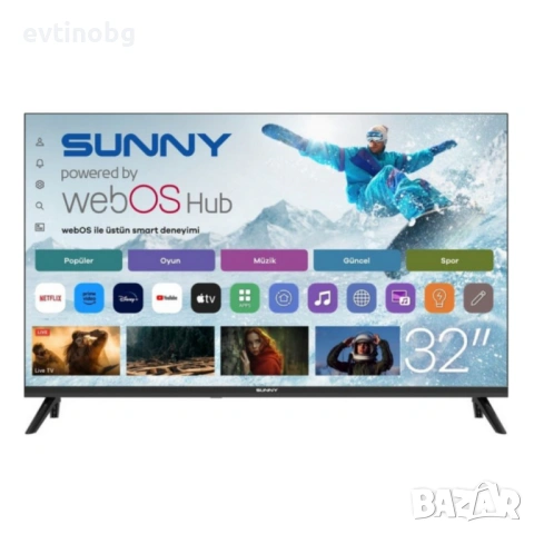 Телевизор Sunny SN32HMLN-W02S – 32" LED Smart TV с WebOS, Wi-Fi и DVB-T2/C/S2, снимка 6 - Телевизори - 53836750