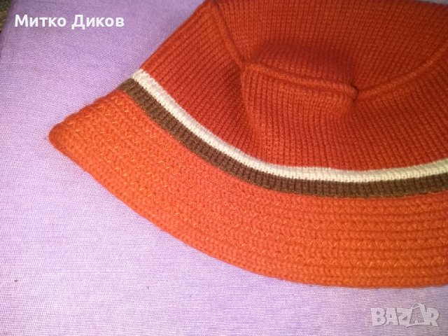Вълнена шапка чиста вълна ръчна изработка тип идиотка, снимка 3 - Шапки - 39712110