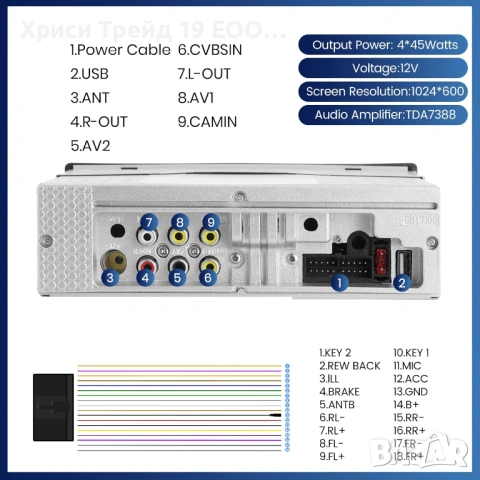 🚀 1 DIN Мултимедия с АВТОМАТИЧЕН 7" екран – Wireless CarPlay & YouTube, снимка 7 - Аксесоари и консумативи - 53667937