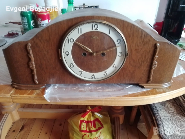 Стар немски каминен часовник- отличен, снимка 6 - Стенни часовници - 53404112