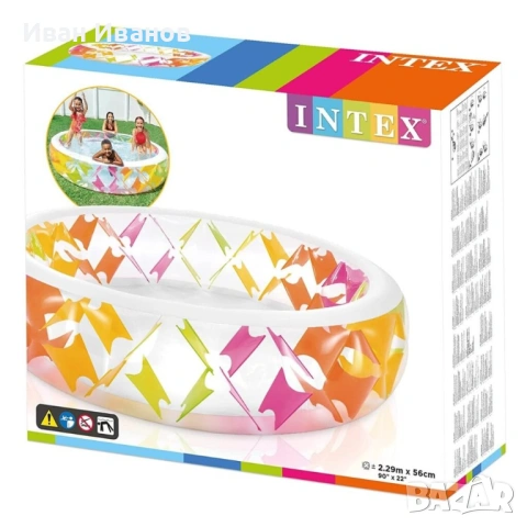 Надуваем басейн - 2.29м х 56см - Intex, снимка 3 - Басейни и аксесоари - 53438149