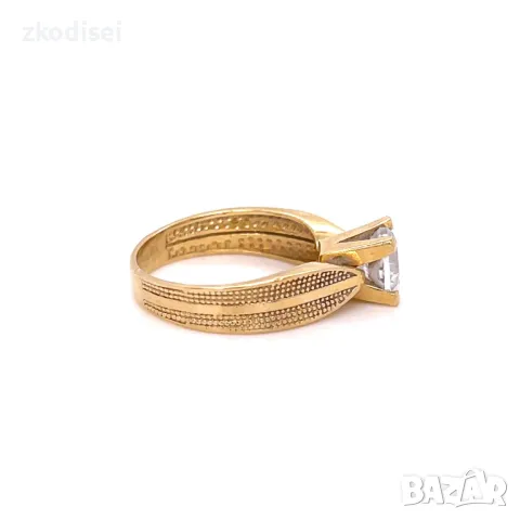 Златен дамски пръстен 4,80гр. размер:56 14кр. проба:585 модел:4030-4, снимка 3 - Пръстени - 50299866