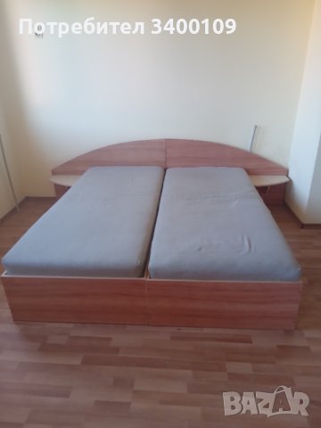 Ъглово легло,еднокрилен гардероб и бюро , снимка 2 - Гардероби - 41699823