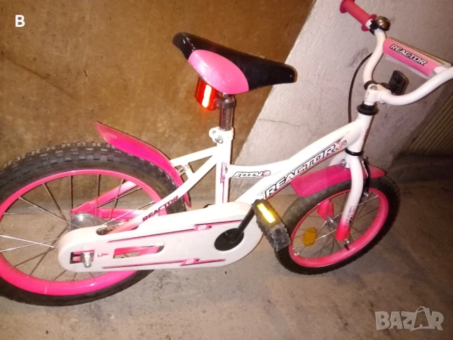Детски велосипед REACTOR Foxy Girl 16 цола Розов за момиче колело , снимка 5 - Велосипеди - 50511073