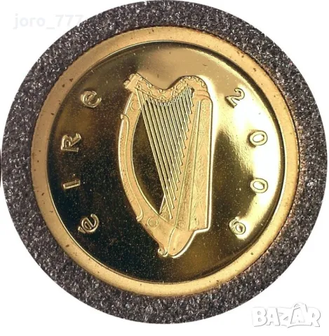 Златна монета "80 години банкноти в Ирландия" 2009, снимка 2 - Нумизматика и бонистика - 48359635
