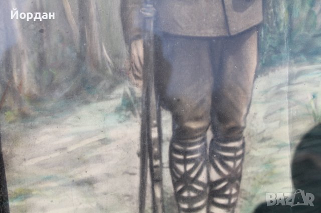 Стара картина ''български войник'' 1880 година, снимка 5 - Колекции - 38709589