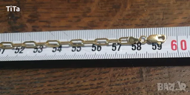 12,12 гр. Златно Колие 14 к проба 585, снимка 4 - Колиета, медальони, синджири - 49755199