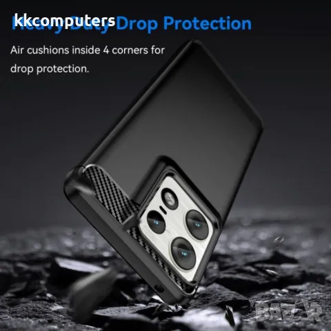 Motorola Edge 50 Pro 5G Удароустойчив Carbon Fiber Калъф и Протектор, снимка 7 - Калъфи, кейсове - 49916394