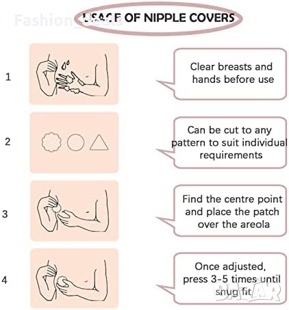 Нова Невидима самозалепваща се лента за повдигане гърди с 5 чифта капачки за зърна, снимка 6 - Бельо - 41952268