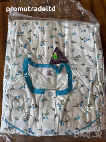 Българска памучна нощница с дълъг ръкав големи номера, снимка 7 - Нощници - 50986879