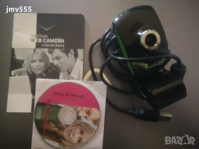 Уеб камера Canyon CNR-WCAM43 - черно и зелено с USB, снимка 1 - Клавиатури и мишки - 35853389