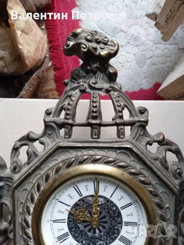 Бронзов ретро настолен часовник, снимка 5 - Колекции - 48943187