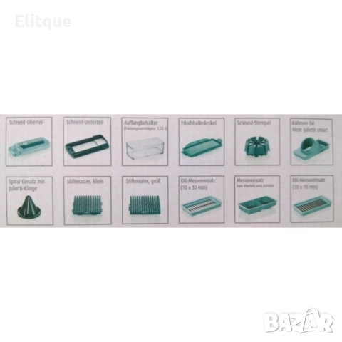 Оригинално Немско Мултифункционално кухненско ренде Nicer Dicer 12 в 1, снимка 2 - Други - 52716473