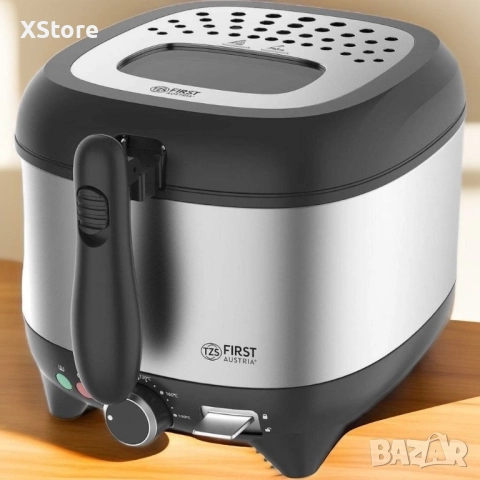 Професионален фритюрник с капацитет 2,5 литра и мощност 1600W FIRST, снимка 2 - Фритюрници - 52436619