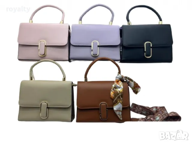 Елегантна дамска чанта със семпло метално закопчаване, снимка 6 - Чанти - 49002328