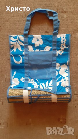 постелка за плаж и чанта комплект, чисто нови