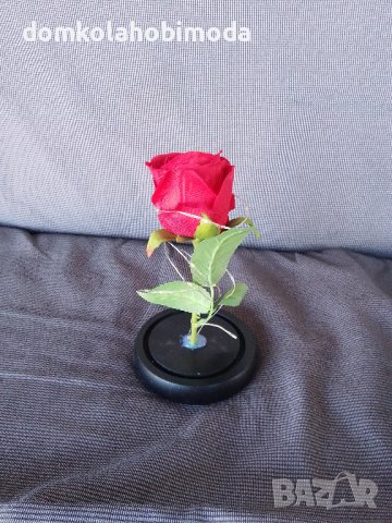 Изкуствена роза с дървена основа LED осветление. 3 ААА, снимка 9 - Изкуствени цветя - 39127953