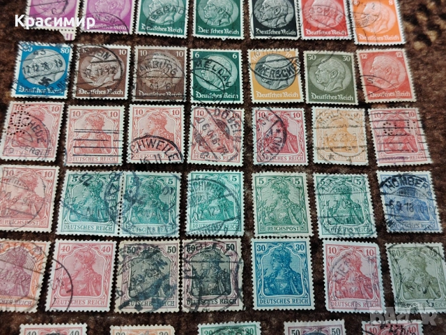 Винтидж ПОЩЕНСКИ марки DEUTSCHES REICH, снимка 9 - Филателия - 53023744