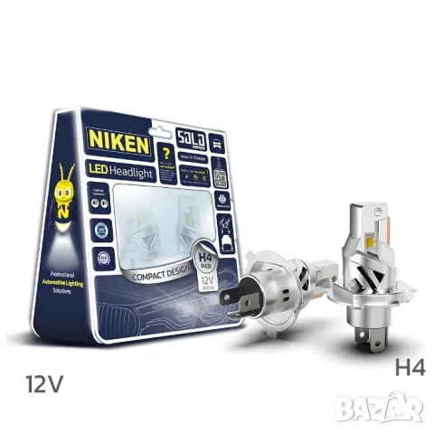 LED крушки Niken Solo H4 32W 8000K комплект 2 броя